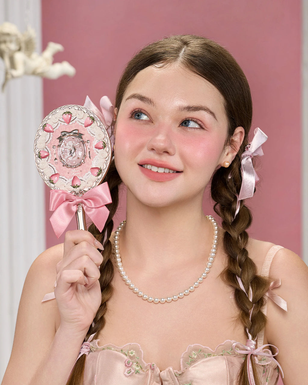 Strawberry Cupid Hand Mirror – Flower Knows