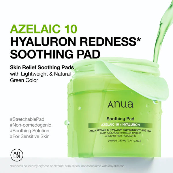 Azelaic 10 Hyaluron Redness Soothing Pad - Anua