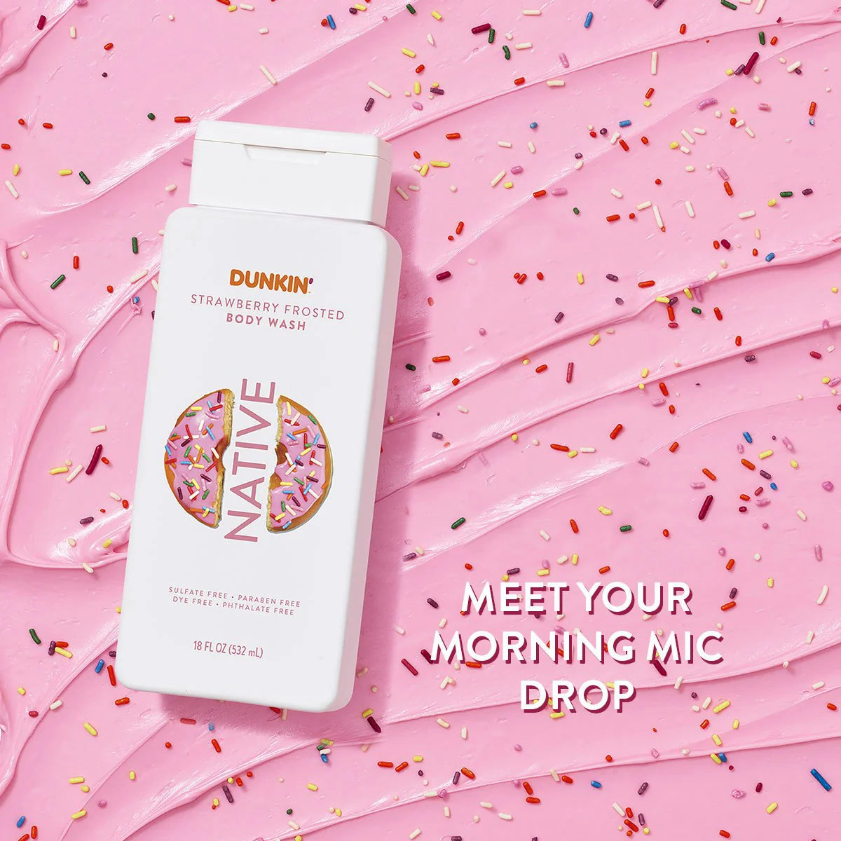 Body Wash Strawberry Frosted Native x Dunkin - Native