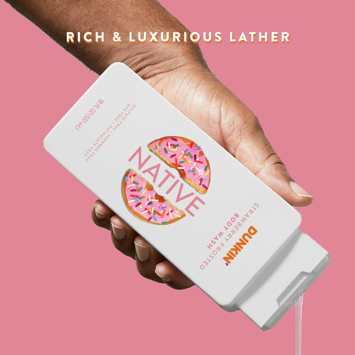 Body Wash Strawberry Frosted Native x Dunkin - Native
