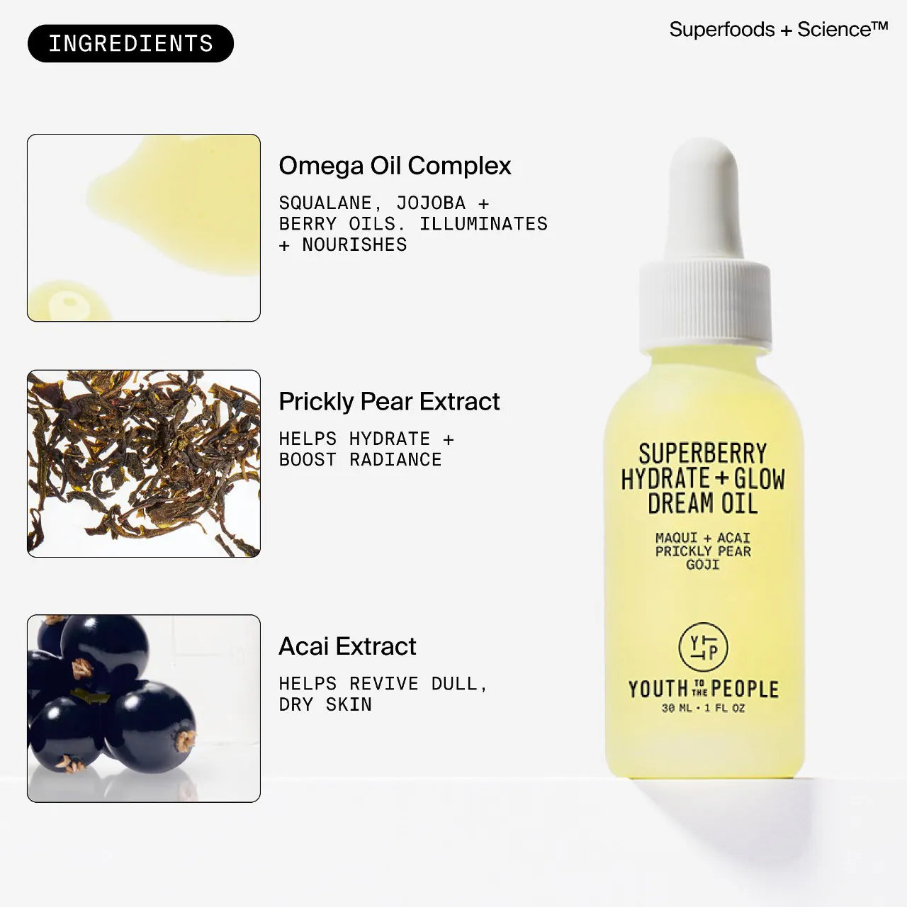 Superberry Hydrate + Glow Dream Oil with Squalane and Antioxidants – Youth To The People