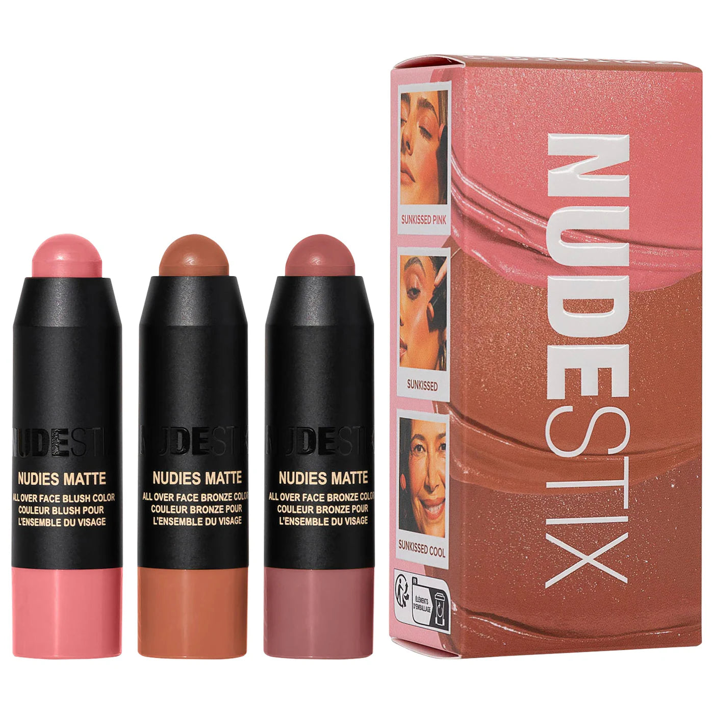 NUDESTIX Mini Sunkissed Blush &amp; Bronze 3pc Kit – NUDESTIX