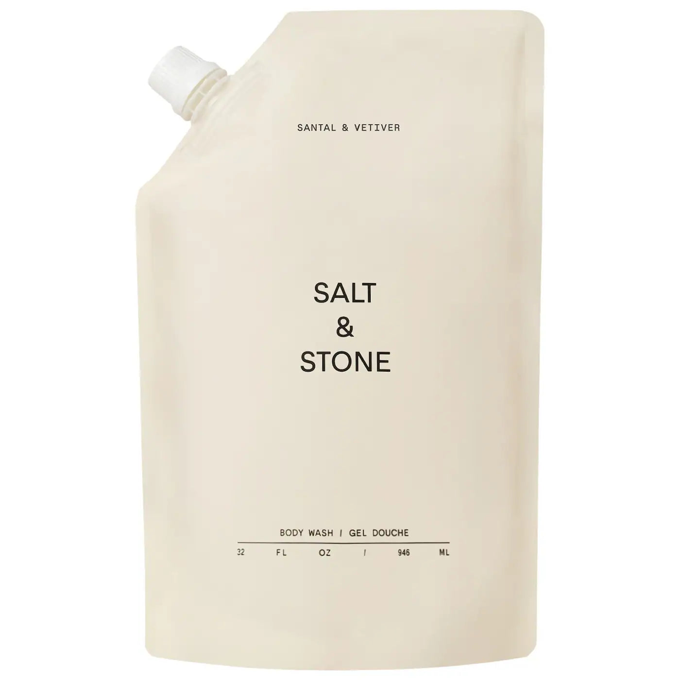 Santal &amp; Vetiver Refillable Body Wash with Niacinamide + Probiotic – Salt &amp; Stone
