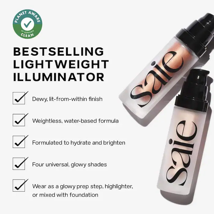 Glowy Super Gel Lightweight Dewy Multipurpose Illuminator - Saie