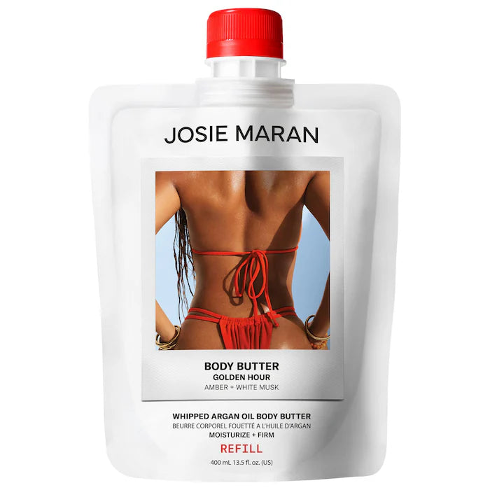Golden Hour (Amber, White Musk) - Whipped Argan Oil Refillable Firming Body Butter- Josie Maran