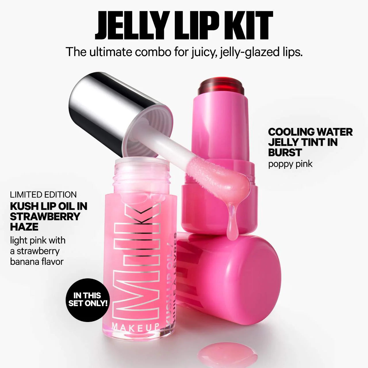 The Jelly Lip Kit: Lip + Cheek Stain &amp; Lip Oil Duo – MILK MAKEUP