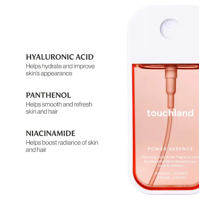 Peachy Lychee Power Essence Body & Hair Fragrance Mist - Touchland