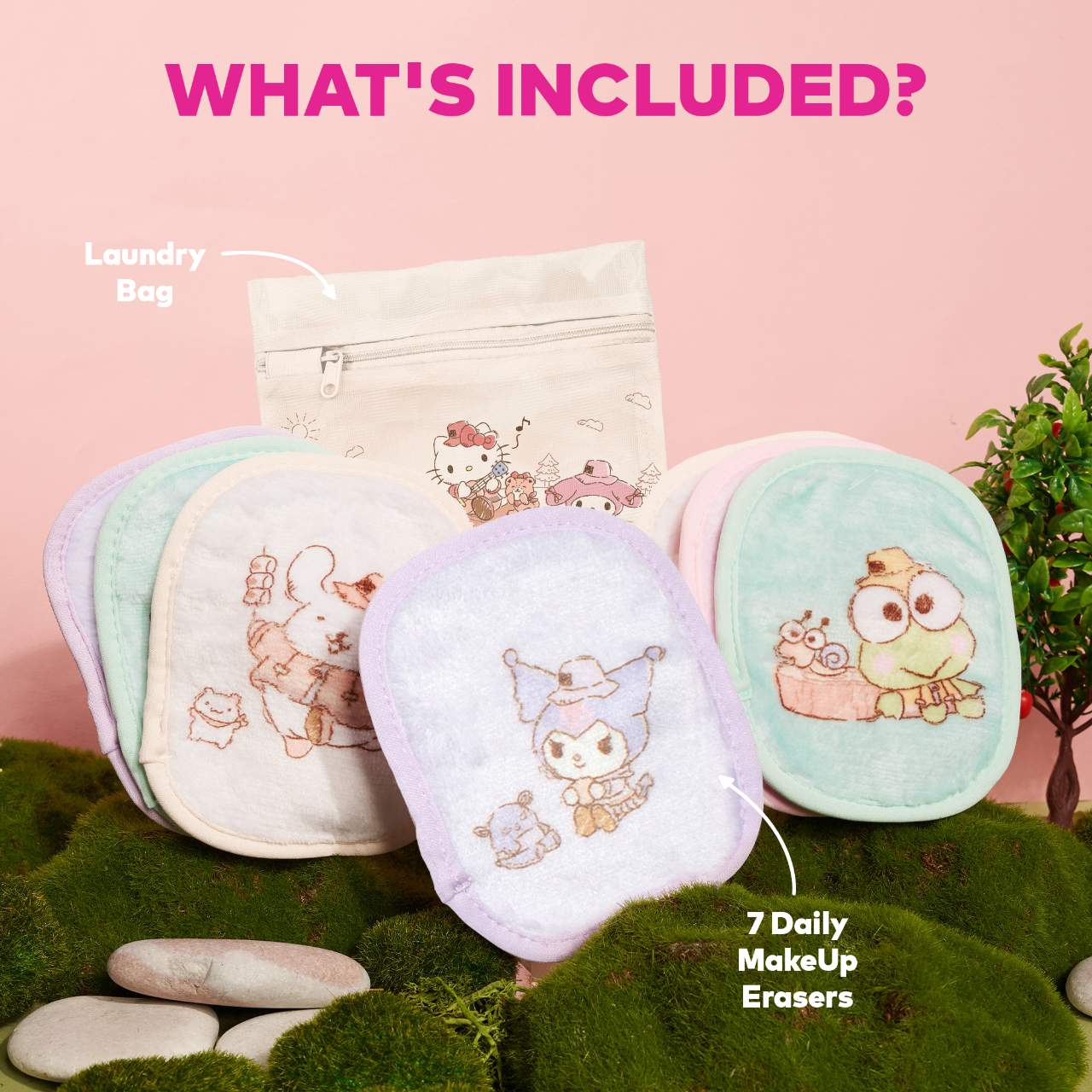 MakeUp Eraser Hello Kitty Glamping 7-Day Set – The Original MakeUp Eraser