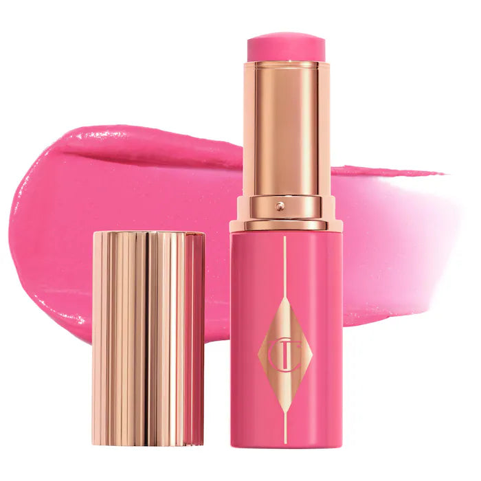 Unreal Lip + Cheek Glow Blush Stick with Hyaluronic Acid - Charlotte Tilbury