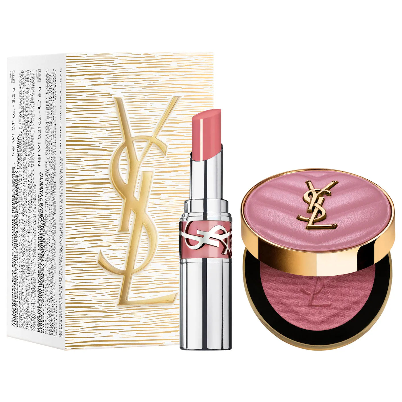Yves Saint Laurent YSL Iconic Pink Make Me Blush &amp; Loveshine Lip Oil Stick Set – YSL