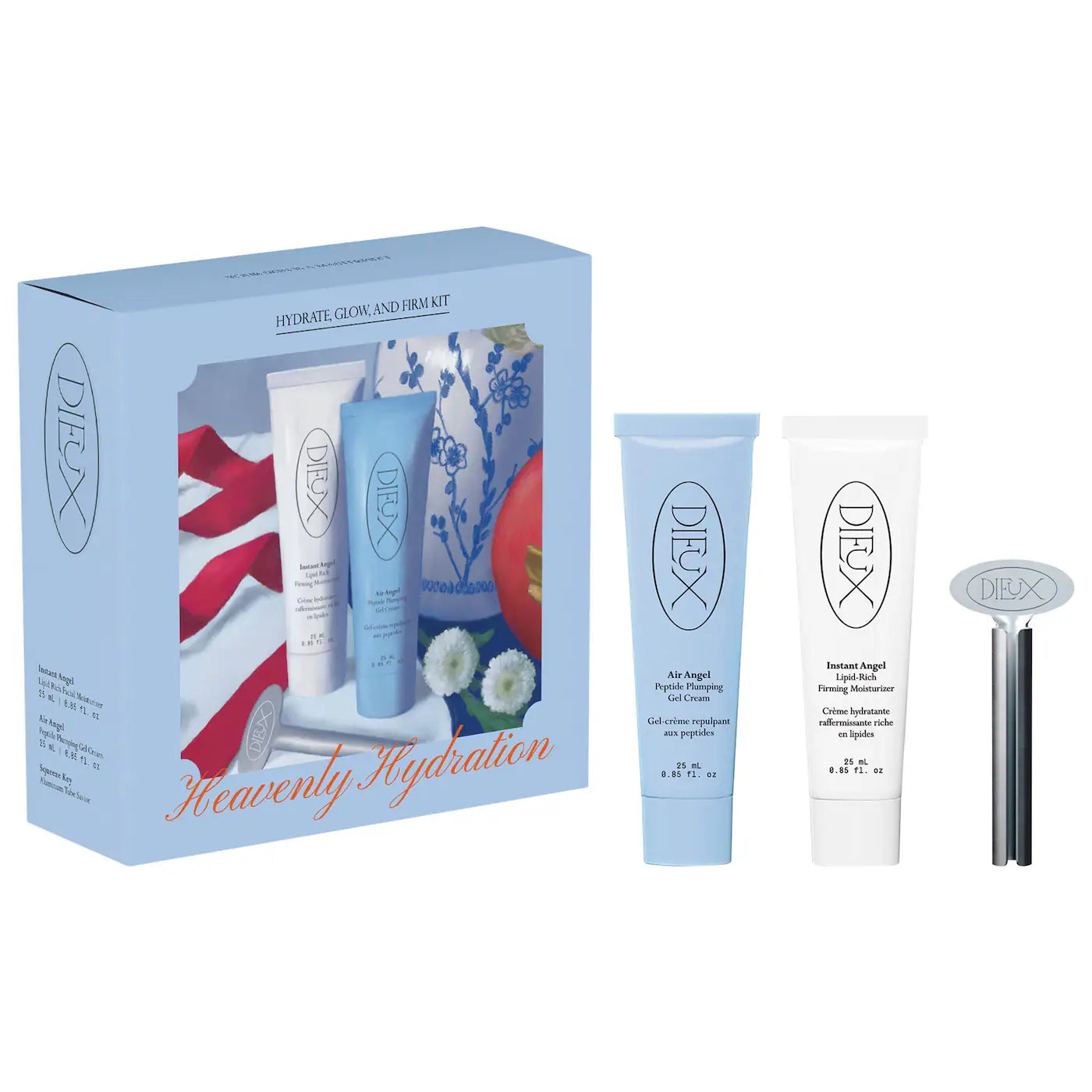 Dieux Heavenly Hydration Hydrate, Glow, and Firm Skincare Gift Set – DIEUX