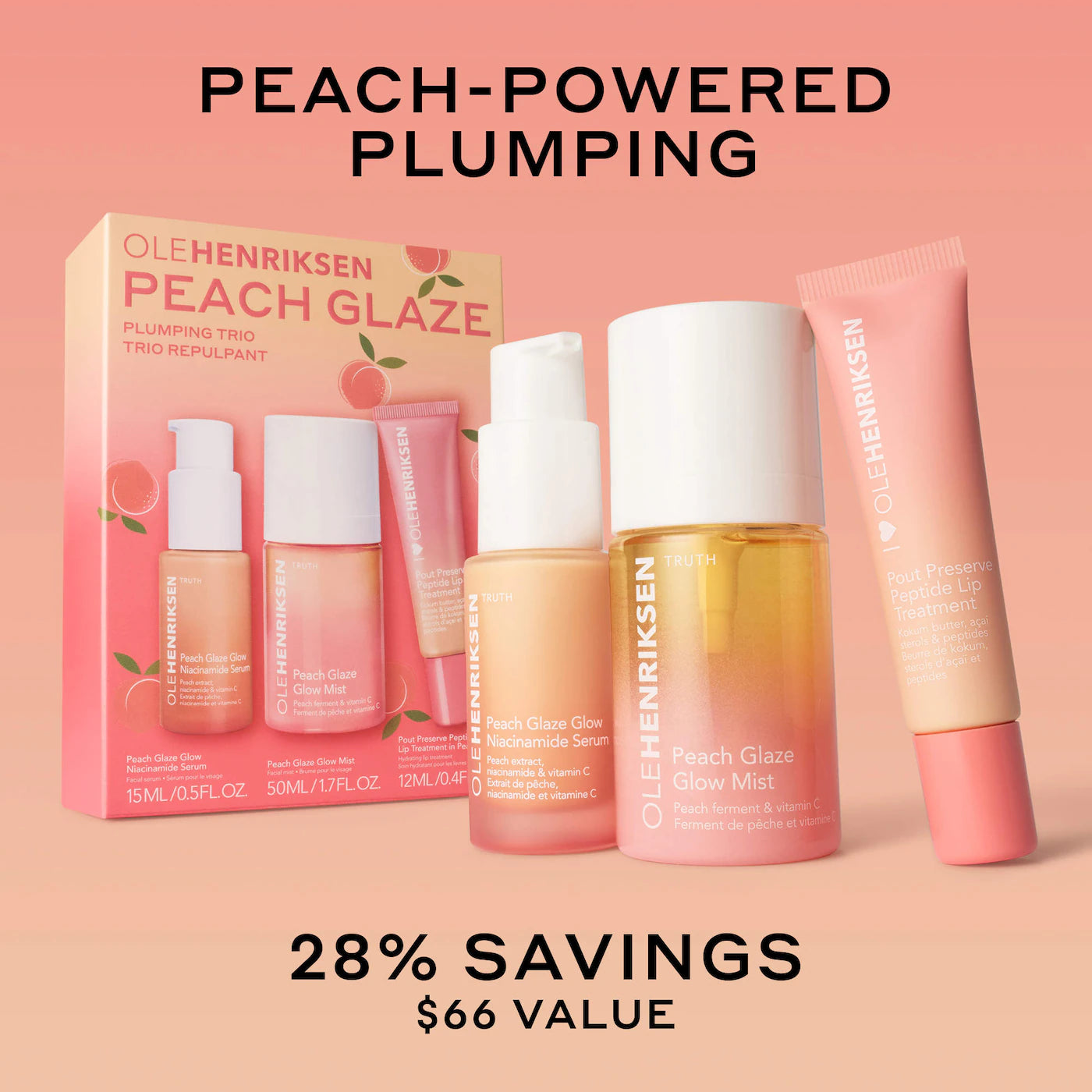 Peach Glaze Plumping Trio – OLEHENRIKSEN