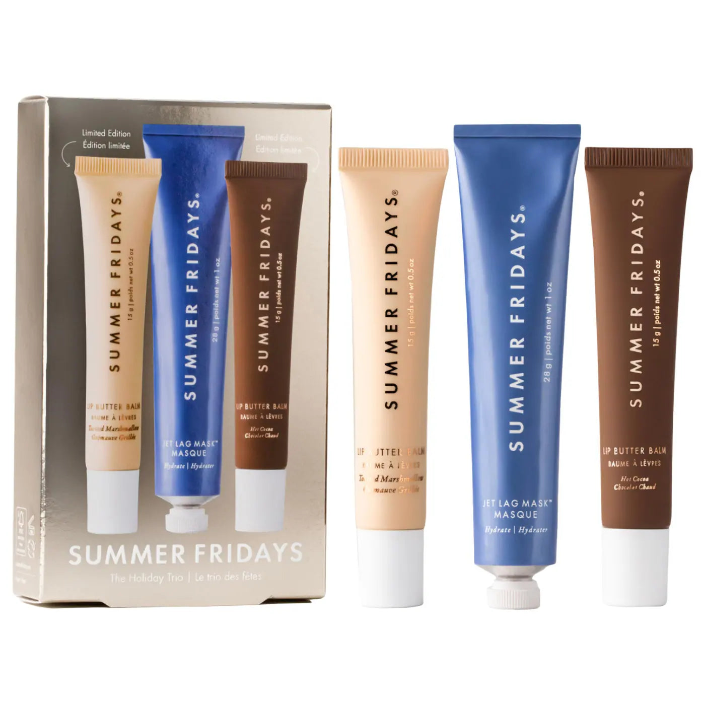 Summer Fridays The Holiday Trio Set with Lip Butter Balm in Hot Cocoa &amp; Toasted Marshmallow – SUMMER FRIDAYS