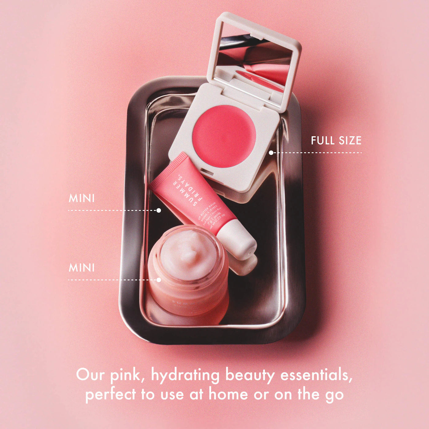Summer Fridays The Dewy Pink Set with Mini Lip Butter Balm in Pink Sugar – SUMMER FRIDAYS