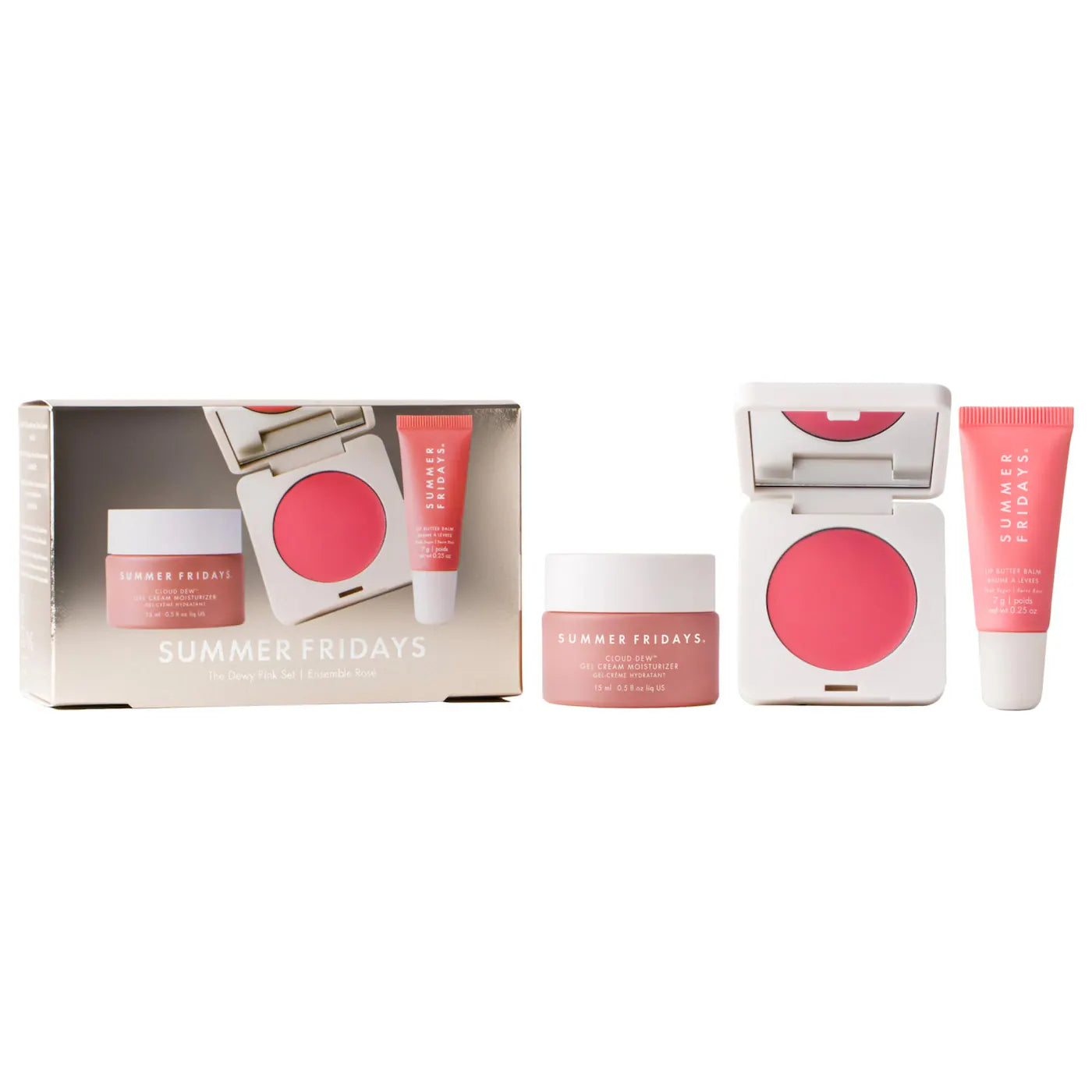 Summer Fridays The Dewy Pink Set with Mini Lip Butter Balm in Pink Sugar – SUMMER FRIDAYS