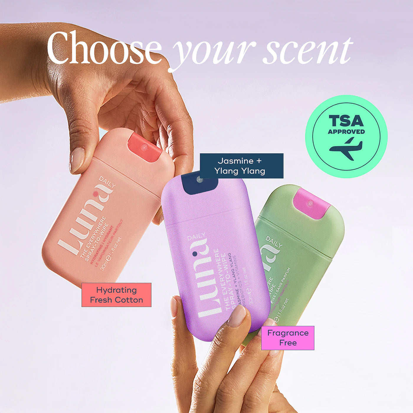 Luna Daily The Everywhere Spray-to-Wipe Mini Trio Holiday Set – LUNA DAILY