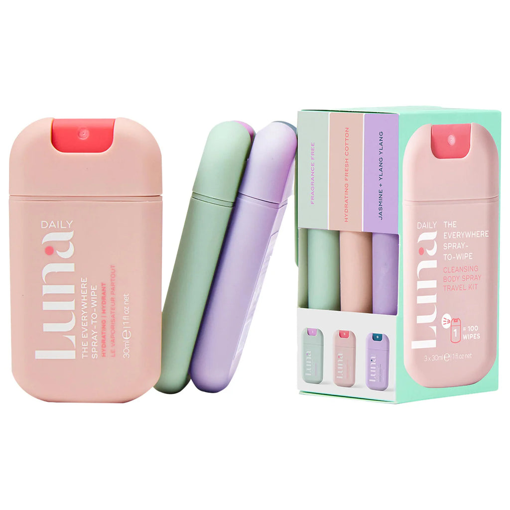 Luna Daily The Everywhere Spray-to-Wipe Mini Trio Holiday Set – LUNA DAILY