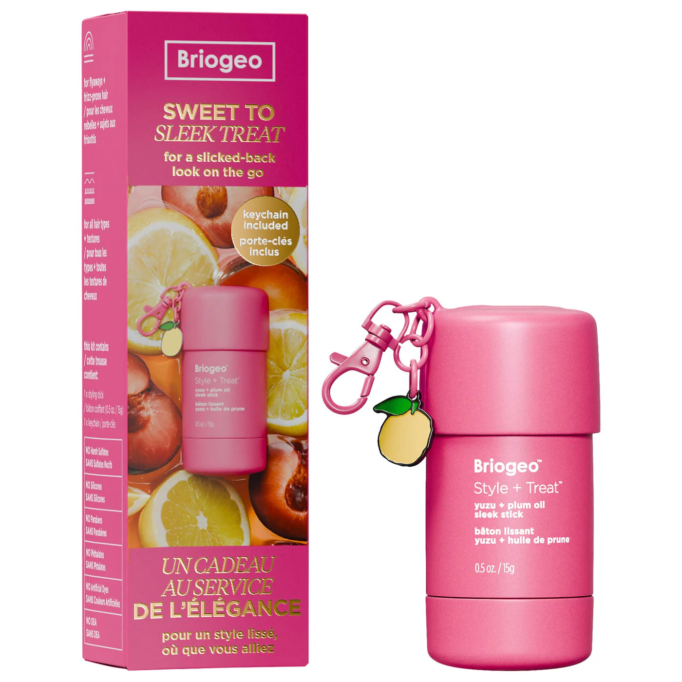 Briogeo Style + Treat™ Hair Sleek Stick + Limited Edition Key Chain Gift Set – BRIOGEO