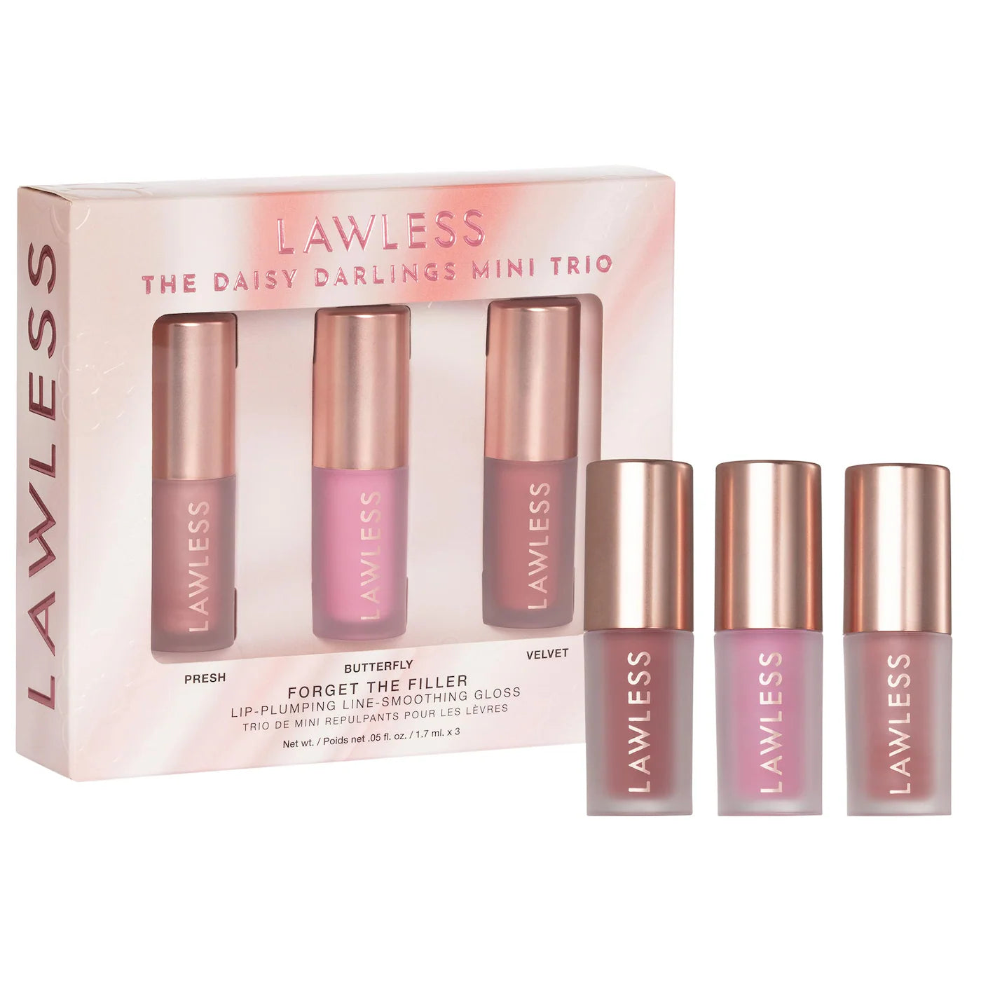 LAWLESS Mini Daisy Darlings Lip-Plumping Lip Gloss Trio – LAWLESS