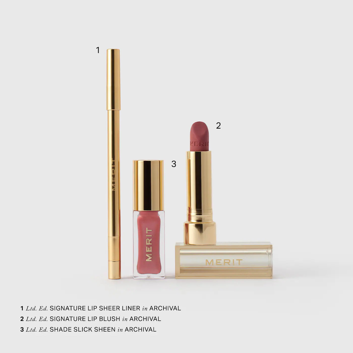 MERIT The Archival Lip Essentials Gift Set – MERIT